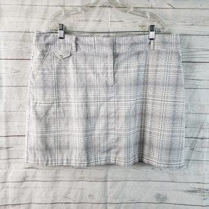 Izod Womens‎ Cool-FX Skort Sz 16 White Black Pockets